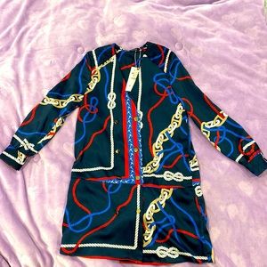 Zara anchor print XS mini dress